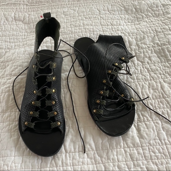 Ancient Greek Sandal lace up leather sides EUC sz7 - Picture 8 of 8